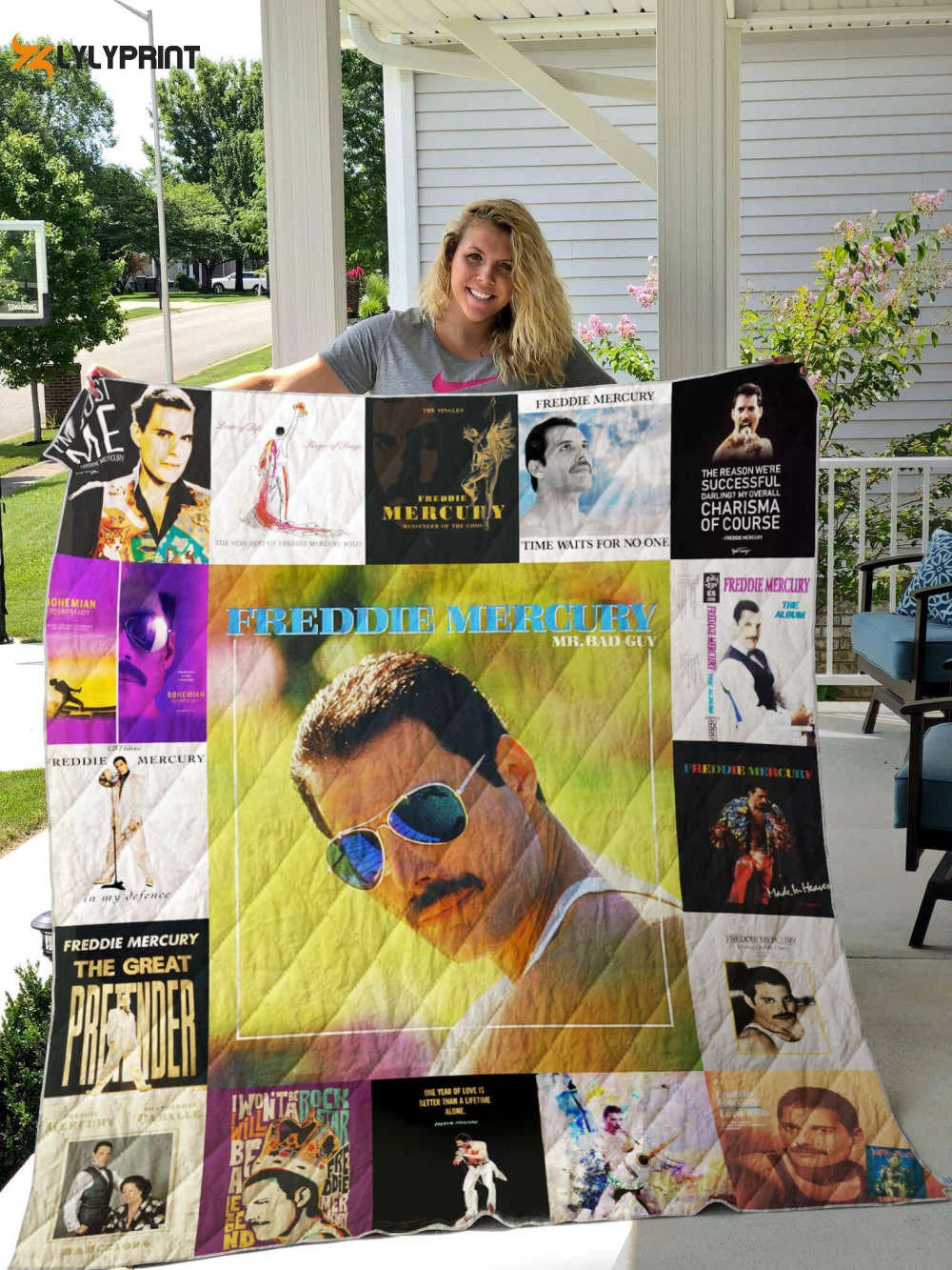 Freddie Mercury 1 Quilt Blanket For Fans Home Decor Gift , Soft Quilt, King Size, All Season Cozy Quilt QB0901