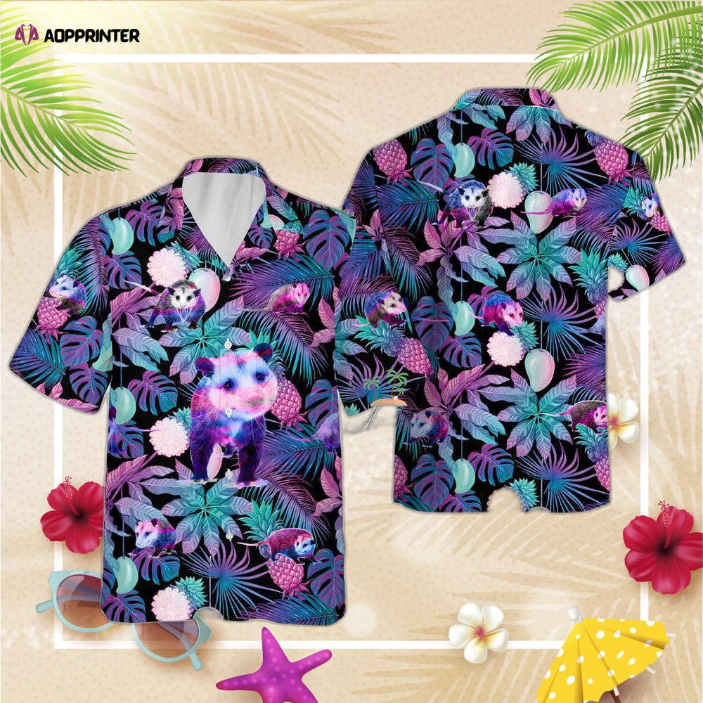 Pastel Opossum Jungle Hawaiian Shirt, Gift For Men And Women HW0601
