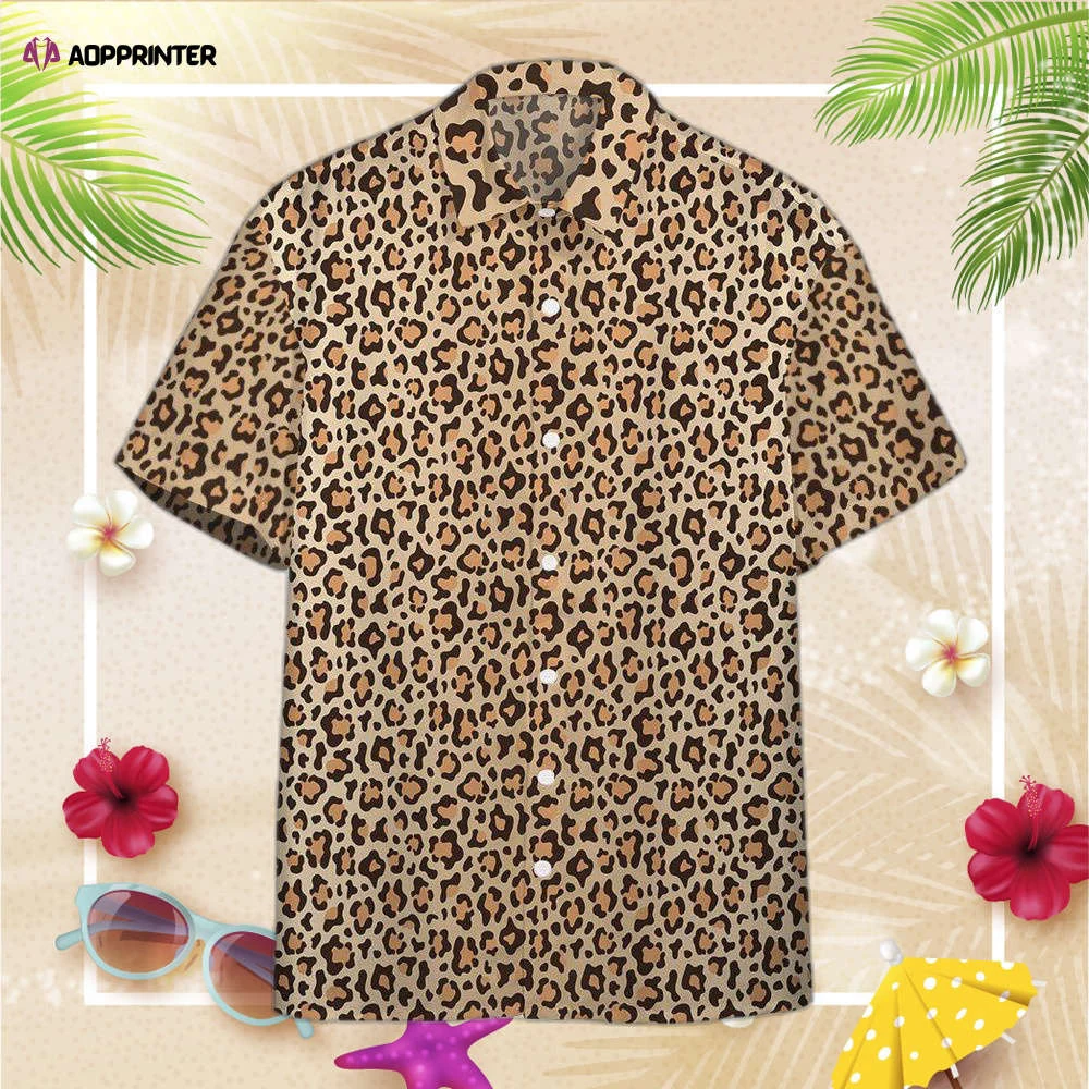Leopard Skin Custom Hawaiian Shirt, Gift For Men And Women HW0601