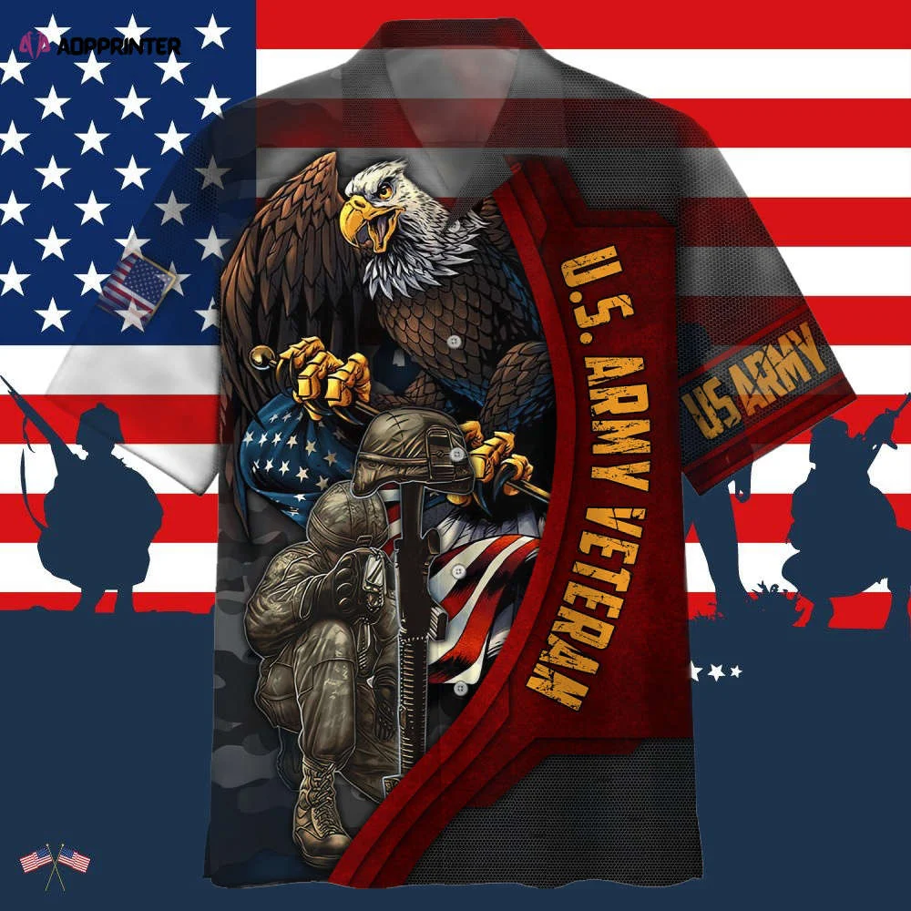 Soldiers And Eagle Us Army Veteran Hawaiian Shirt HW0601