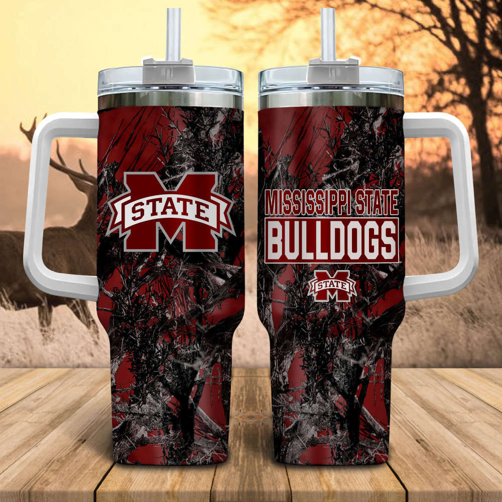 Mississippi State Bulldogs Hunting Personalized Stanley Tumbler 40oz 0501TB40