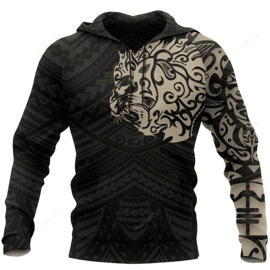 Maori Lion Tattoo Tan 3D All Over Printed Hoodie, Zip- Up Hoodie HZ0501