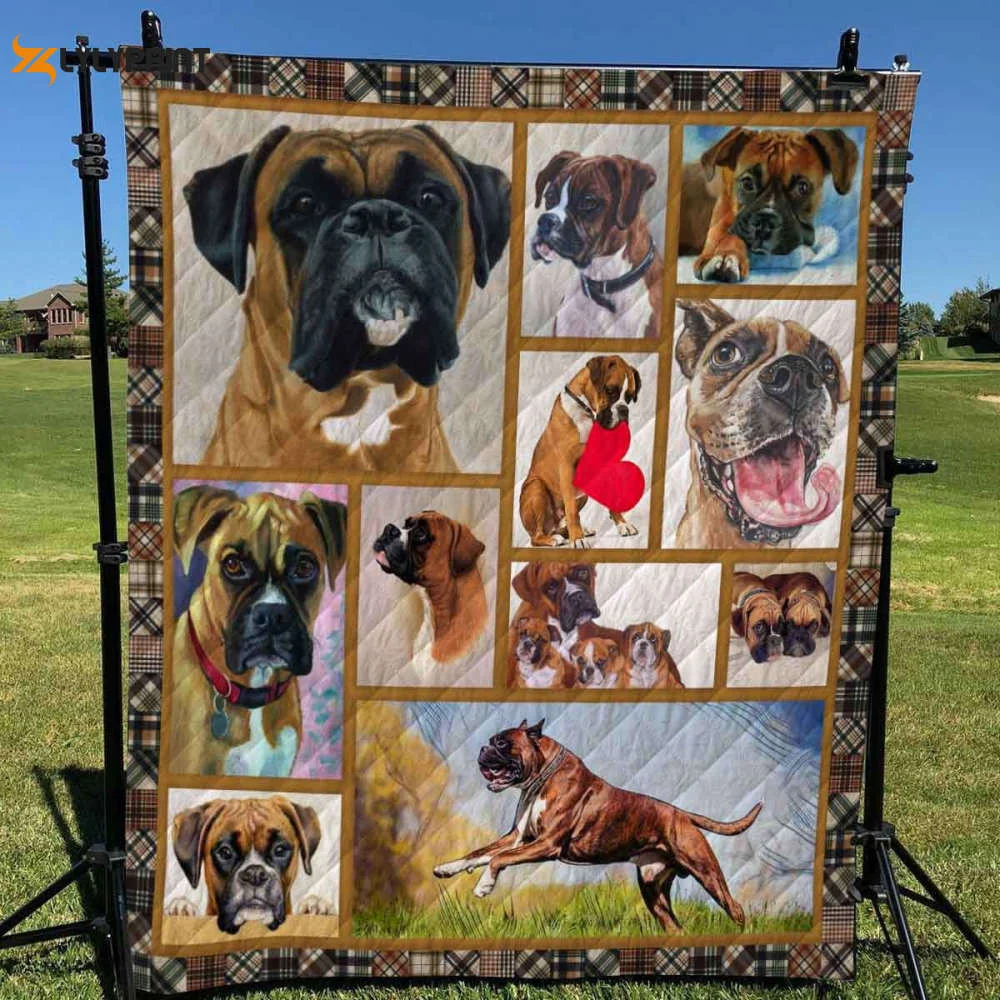 Boxer Heart 3D Quilt Blanket For Fans Home Decor Gift ,  Soft Quilt, King Size, All Season Cozy Quilt QB0901