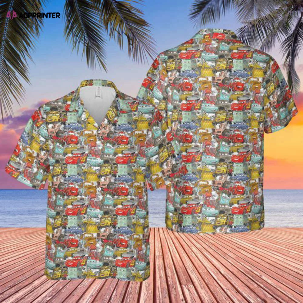 Disney Pixar Cars Sketched Hawaiians Shirt HW0601