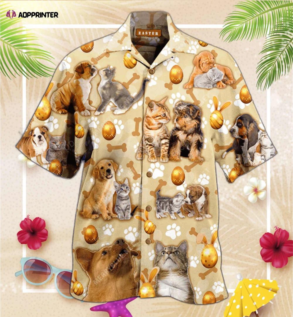 Can A Dog Fall In Love With A Cat Hawaiian Shirt, Gift For Men And Women HW0601