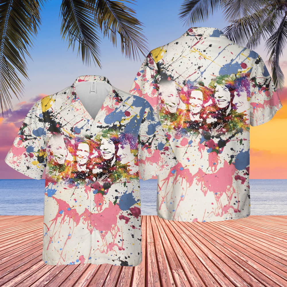 The Rolling Stones Band Watercolor Art Hawaiian Shirt HW0601