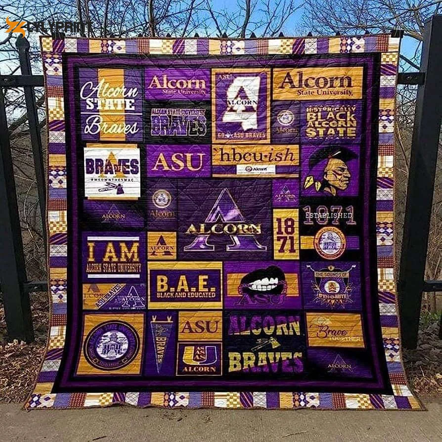 Alcorn State 1 Quilt Blanket For Fans Home Decor Gift , Soft Quilt, King Size, All Season Cozy Quilt QB0901