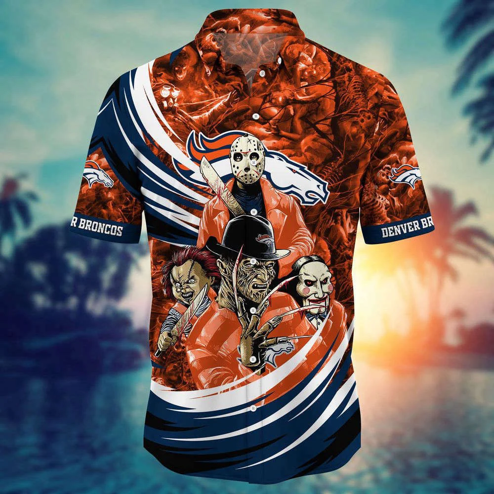 Denver Broncos NFL Halloween Horror Movies Hawaiian Shirts For Men Women HW0601