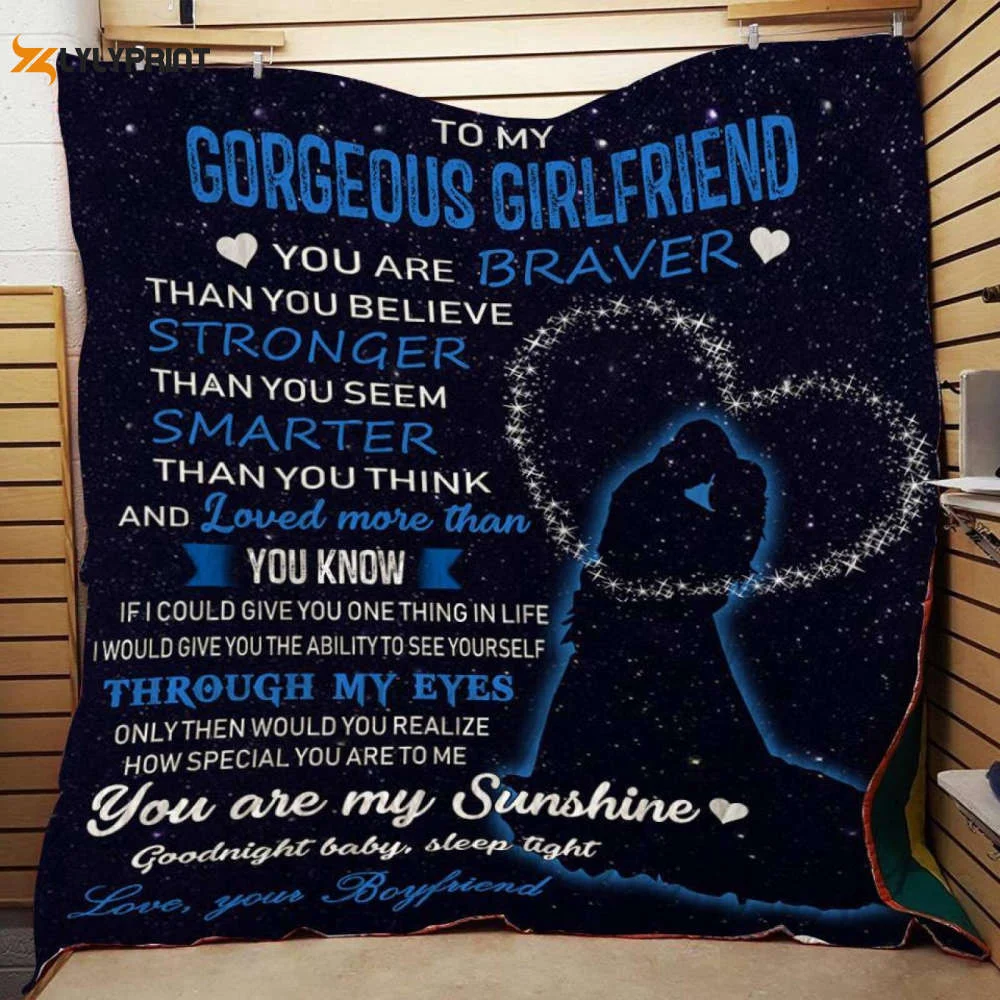 Family To My Gorgeous Girlfriend 3D Customized Quilt , Soft Quilt, King Size, All Season Cozy Quilt QB0901