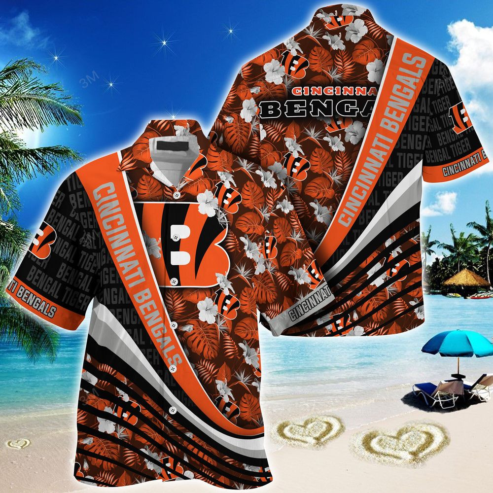 Cincinnati Bengals NFL-Summer Hawaii Shirt With Tropical Flower Pattern For Fans HW0601