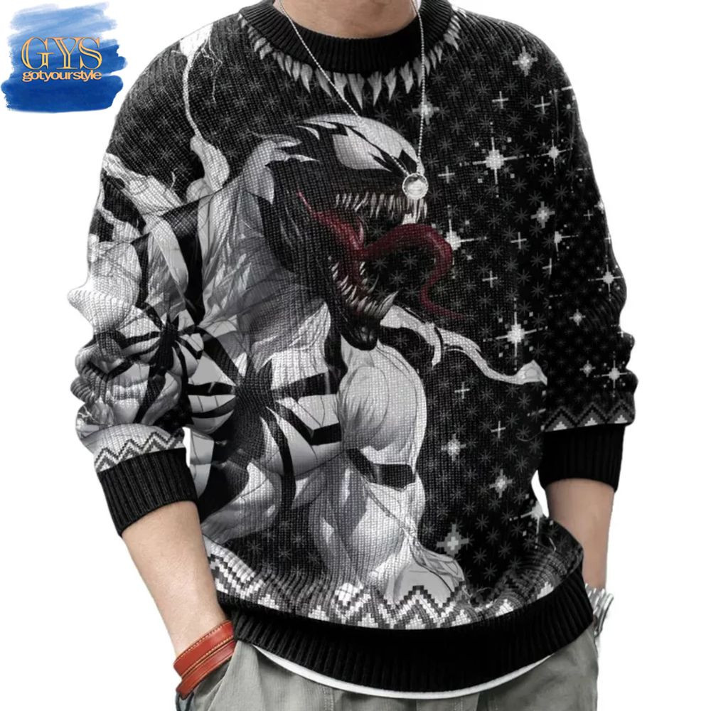 Ultimate Venom The Last Dance Ugly Christmas Sweater , Cozy Soft Unisex Pullover SW0601