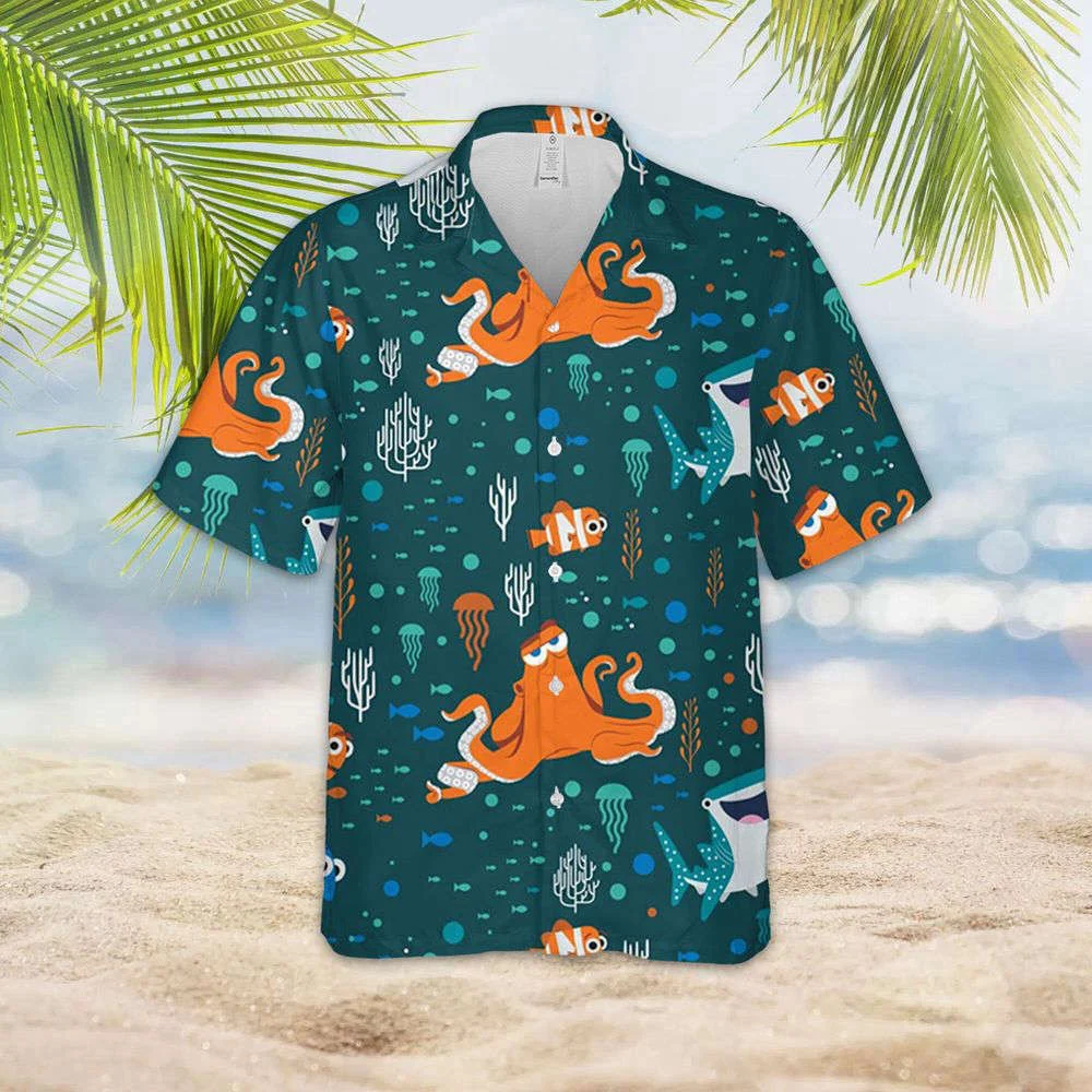 Finding Nemo Disney Hawaiian Shirt, Nemo Marlin Dory Crush Shirt, Gift For Men Women HW0601