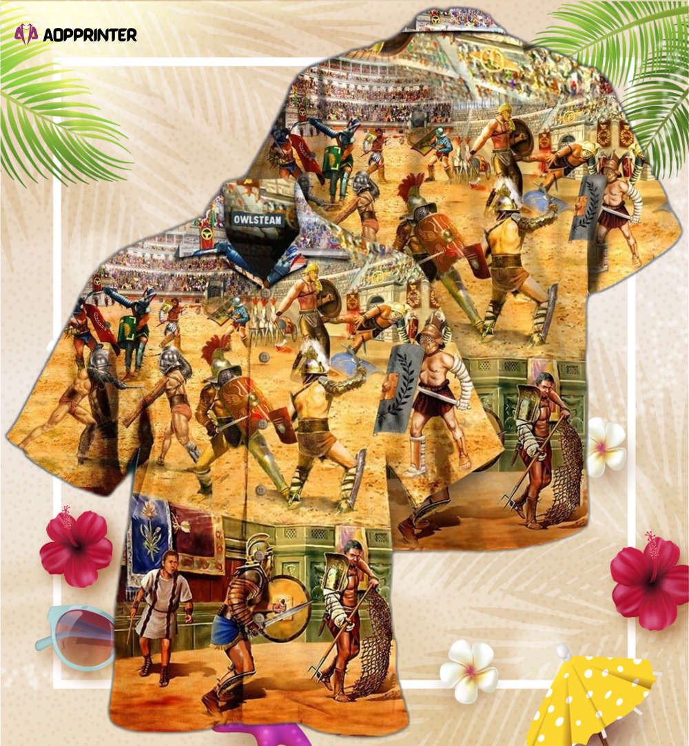 Rome Be A Warrior Not A Worrier Full Printing Hawaiian Shirt, Gift For Men And Women HW0601