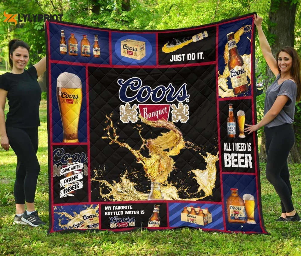 Coors Banquet Quilt For Fans Home Decor Gift , Soft Quilt, King Size, All Season Cozy Quilt QB0901