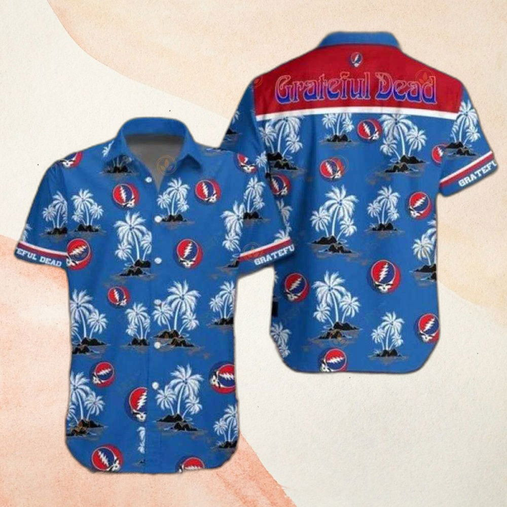 Grateful Dead Grateful Dead Band Palm Tree Hawaiian Shirt HW0601