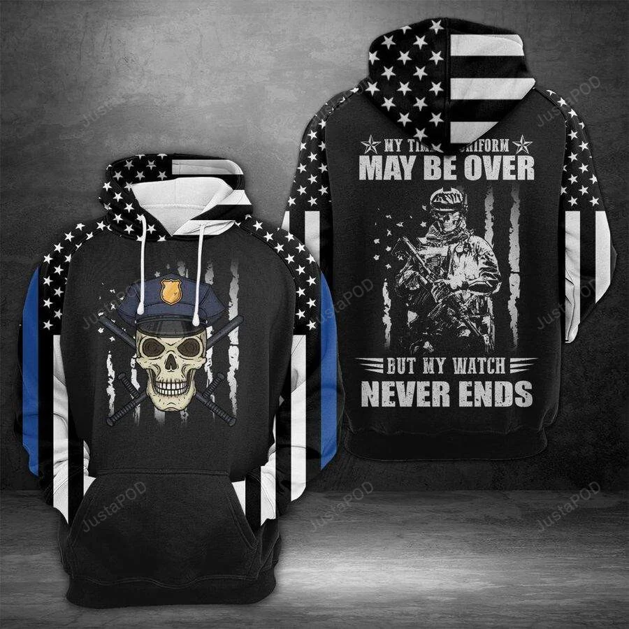 U.S Police My Time In Uniform 3D All Print Hoodie, Zip- Up Hoodie HZ0501