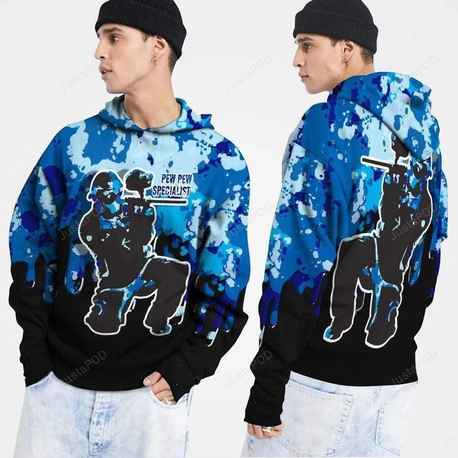 Pew Pew Specialist Paintball 3D All Print Hoodie, Zip- Up Hoodie HZ0501