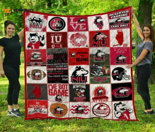 Northern Illinois Huskies 1 Quilt Blanket For Fans Home Decor Gift ,  Soft Quilt, King Size, All Season Cozy Quilt QB0901