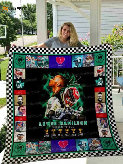 Lewis Hamilton 2 Quilt Blanket For Fans Home Decor Gift , Soft Quilt, King Size, All Season Cozy Quilt QB0901