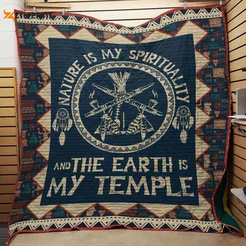 Native American 3D Customized Quilt , Soft Quilt, King Size, All Season Cozy Quilt QB0901