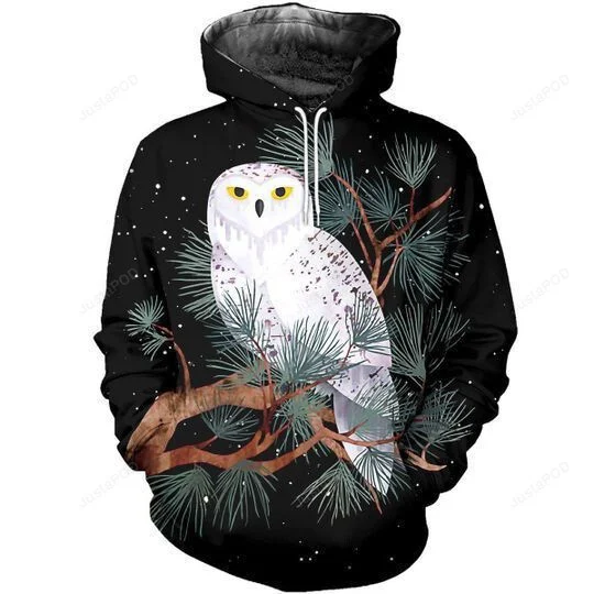 Beautiful Owl 3D All Over Printed Hoodie, Zip- Up Hoodie HZ0501