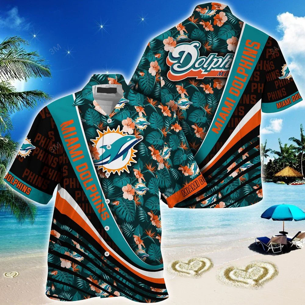 Miami Dolphins NFL-Summer Hawaii Shirt With Tropical Flower Pattern For Men And Women HW0601