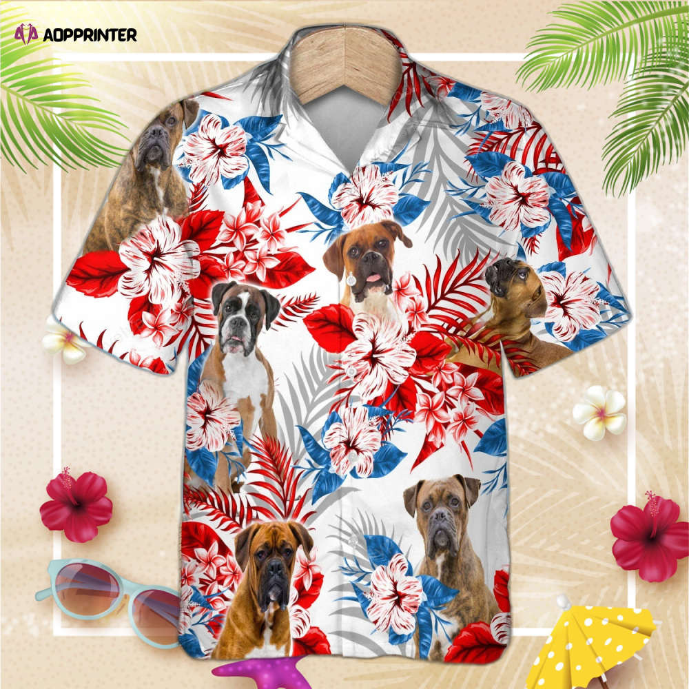 Boxer Hawaiian Shirt, Dog Summer Aloha Shirt, Gift For Men And Women HW0601