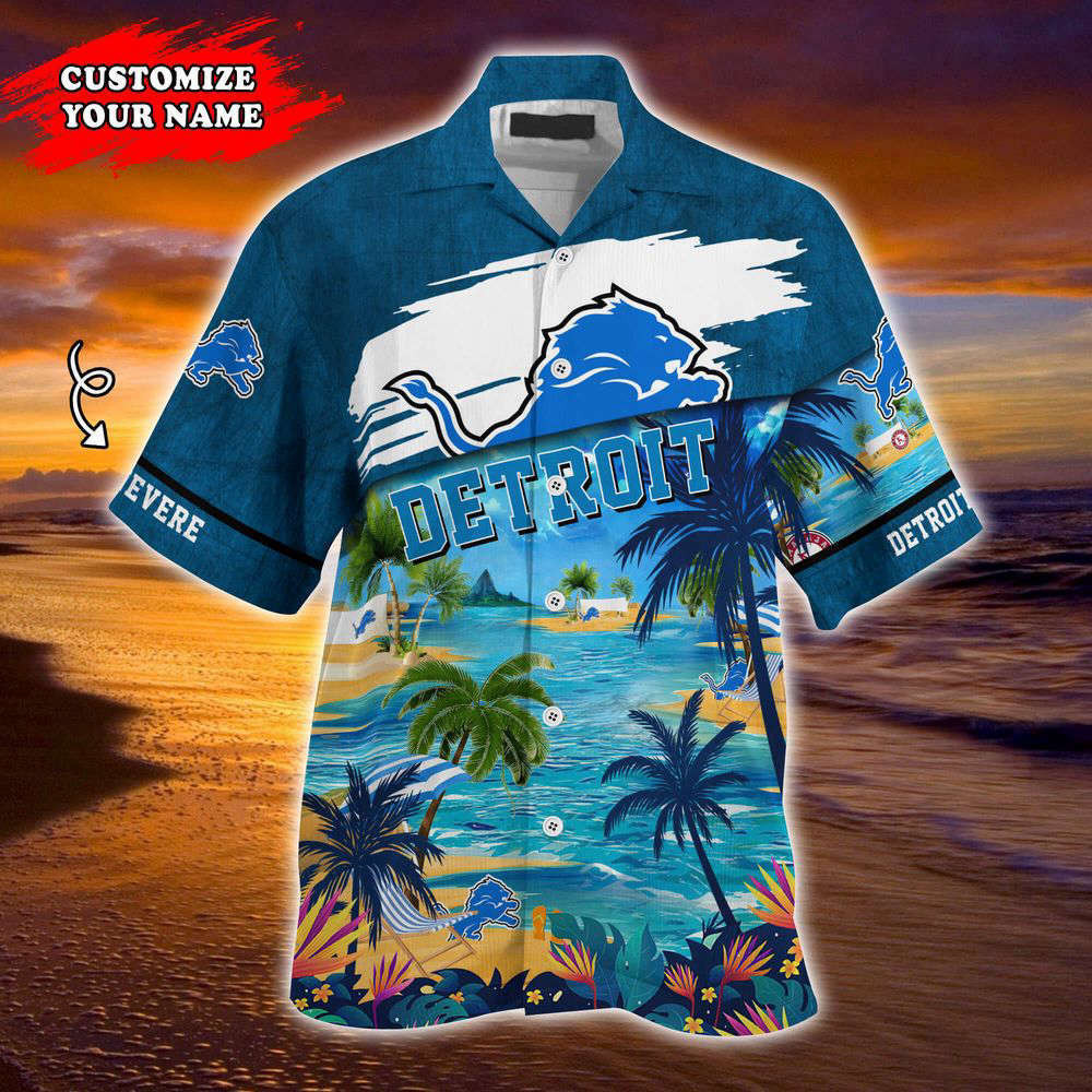 Detroit Lions NFL-Customized Summer Hawaii Shirt For Sports Fans HW0601
