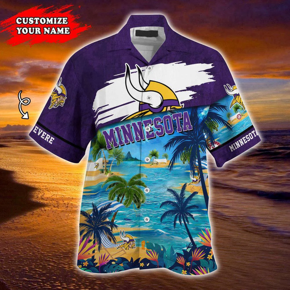 Minnesota Vikings NFL-Customized Summer Hawaii Shirt For Sports Fans HW0601