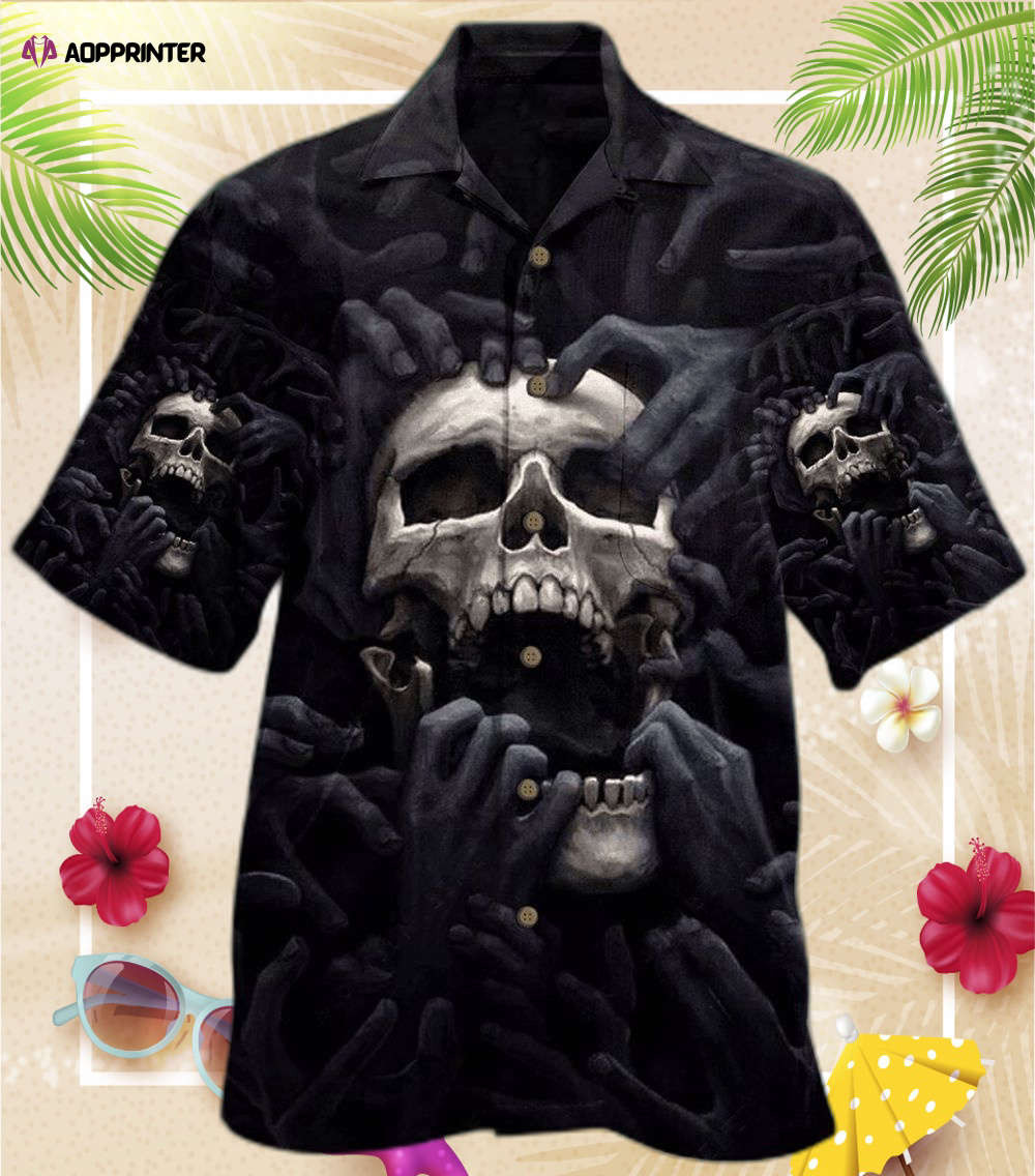 Skull Love Darkness Hawaiian Shirt, Gift For Men Women HW0601