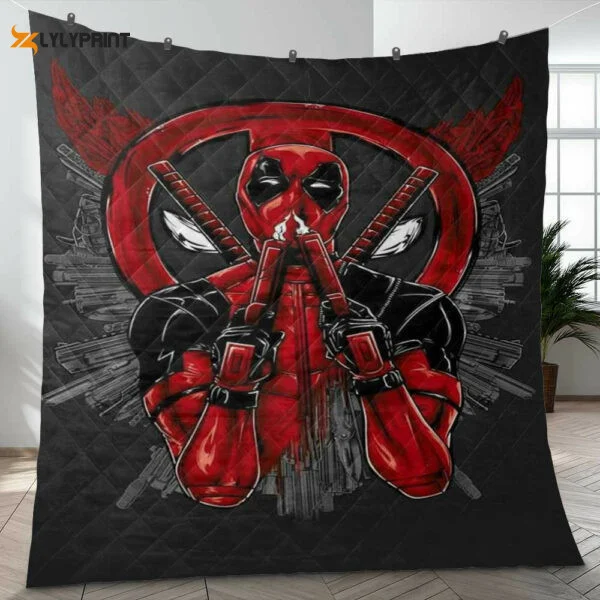 Deadpool Marvel Comics Gift Lover Quilt Blanket For Fans Home Decor Gift ,  Soft Quilt, King Size, All Season Cozy Quilt QB0901