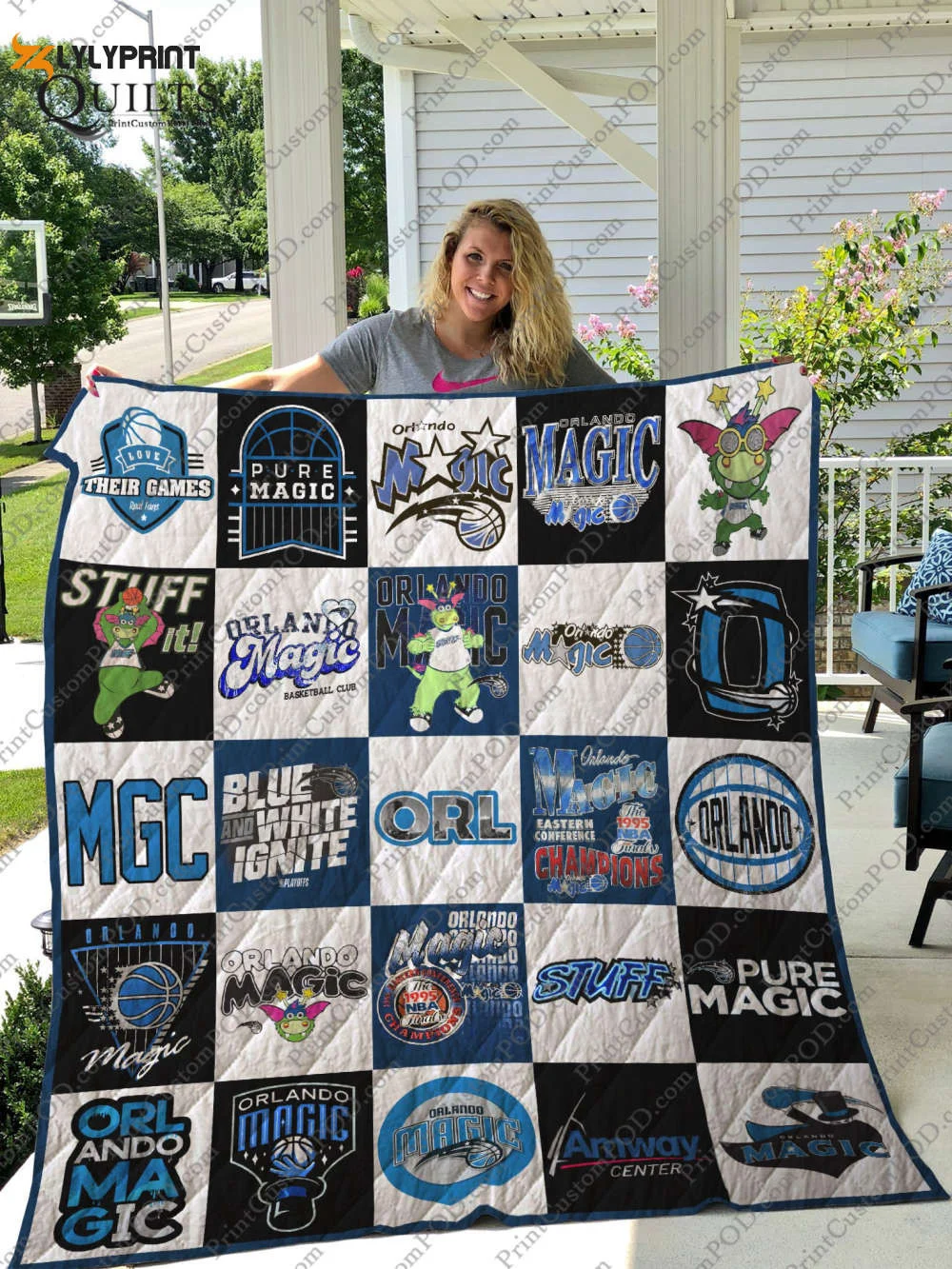 Orlando Magic 1 Quilt For Fans Home Decor Gift , Soft Quilt, King Size, All Season Cozy Quilt QB0901
