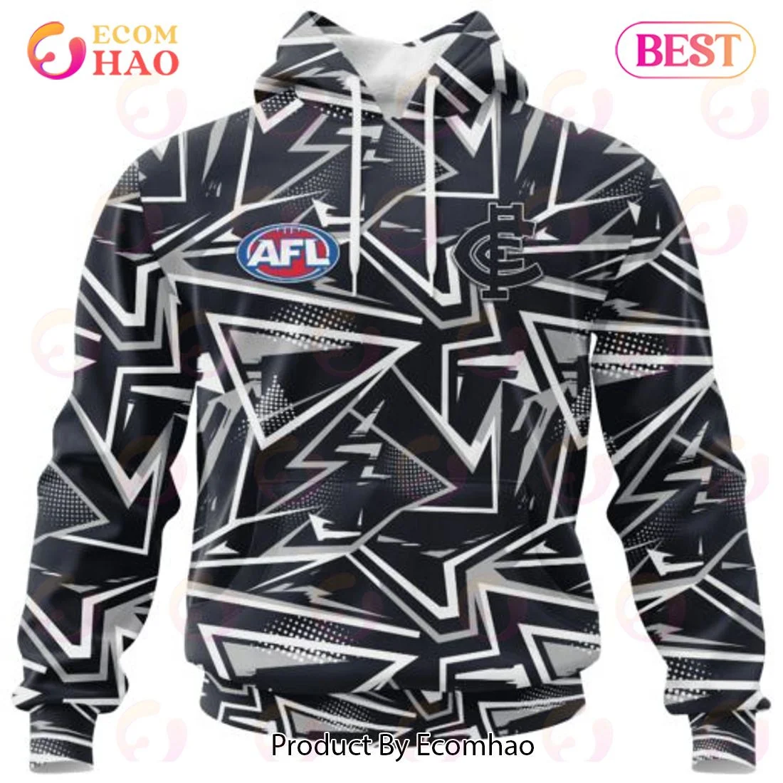AFL Carlton Football Club Special Abstract Design Hoodie, Zip Hoodie, Man - Women, Warm, Premium Quality HZ0501
