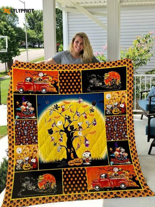 Snoopy ,snoopy Halloween The Peanuts Cartoon 330 Gift Lover Quilt Blanket For Fans Home Decor Gift ,  Soft Quilt, King Size, All Season Cozy Quilt QB0901