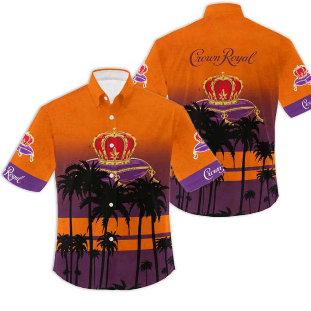 Crown Royal Hawaiian Aloha Shirt Lovers Gift Beach Shirt HW0601