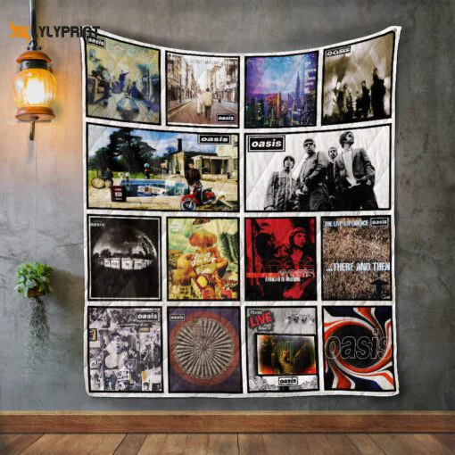 Oasis Band Quilt Blanket For Fans Home Decor Gift , Soft Quilt, King Size, All Season Cozy Quilt QB0901