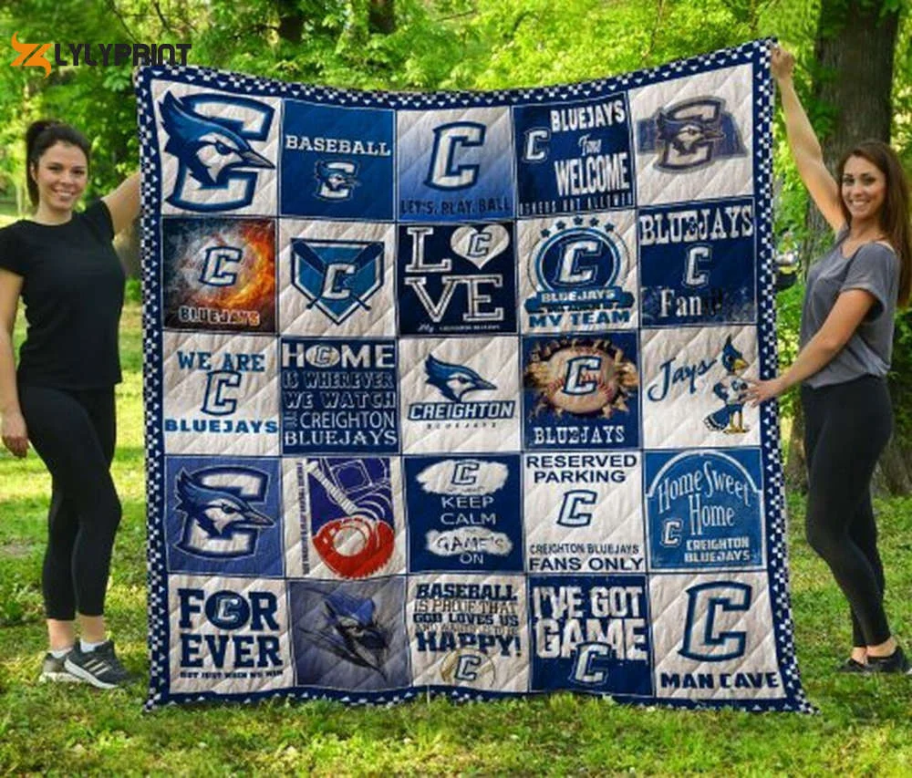 Creighton Bluejays 1 Quilt For Fans Home Decor Gift , Soft Quilt, King Size, All Season Cozy Quilt QB0901