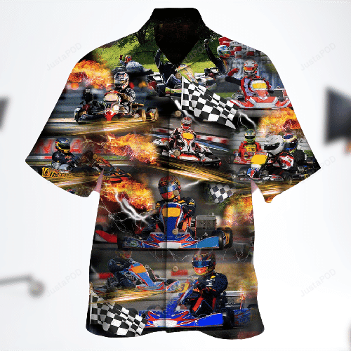 On a Karting Track Hawaiian Shirt, Gift For Men And Women HW0601