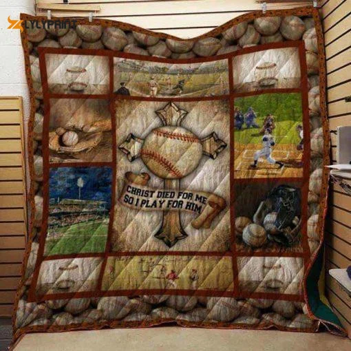 Baseball 3D Quilt Blanket For Fans Home Decor Gift ,  Soft Quilt, King Size, All Season Cozy Quilt QB0901