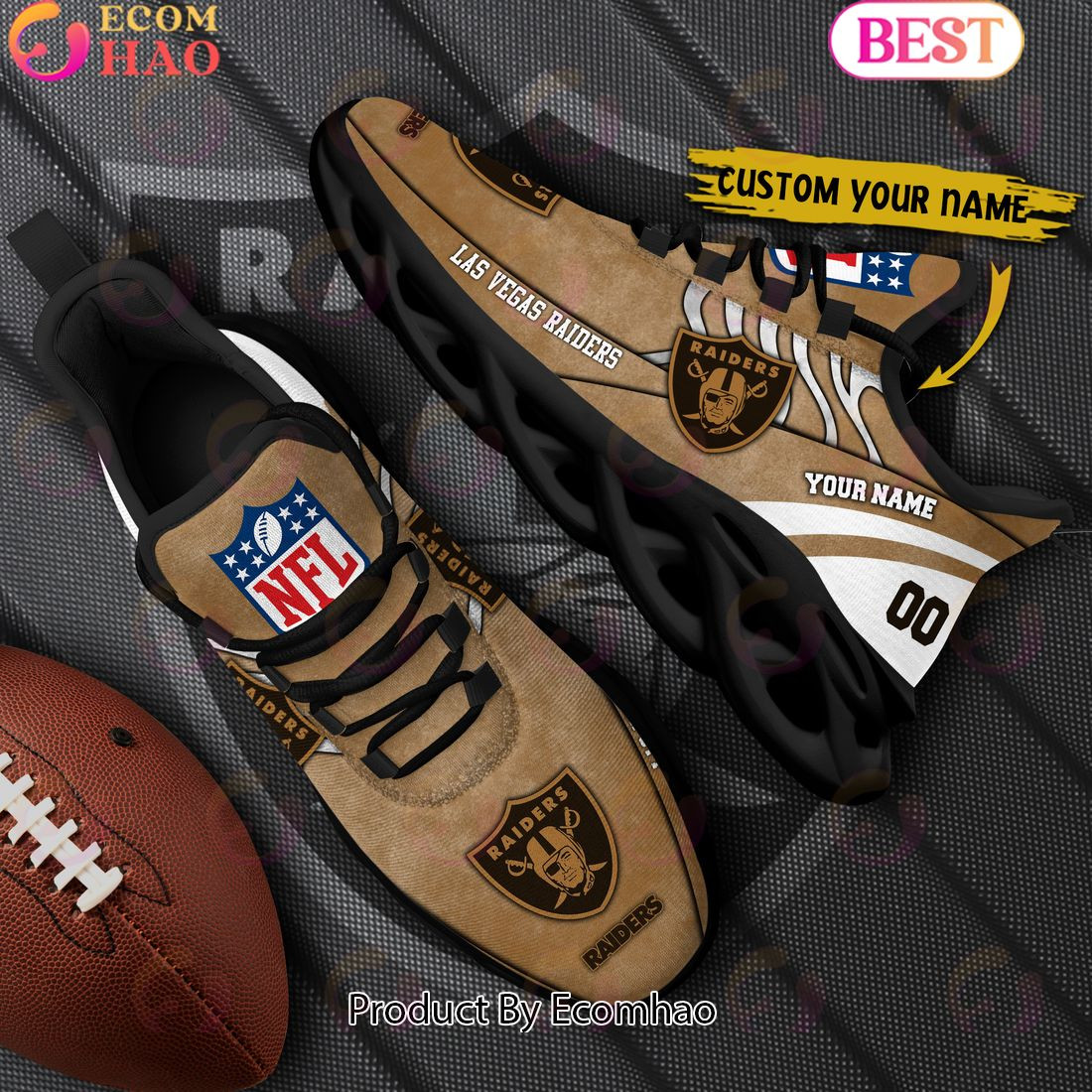 Custom Name Las Vegas Raiders X Salute to Service For Veterans Day Celebration Max Soul Shoes  Unisex sneakers MS0601