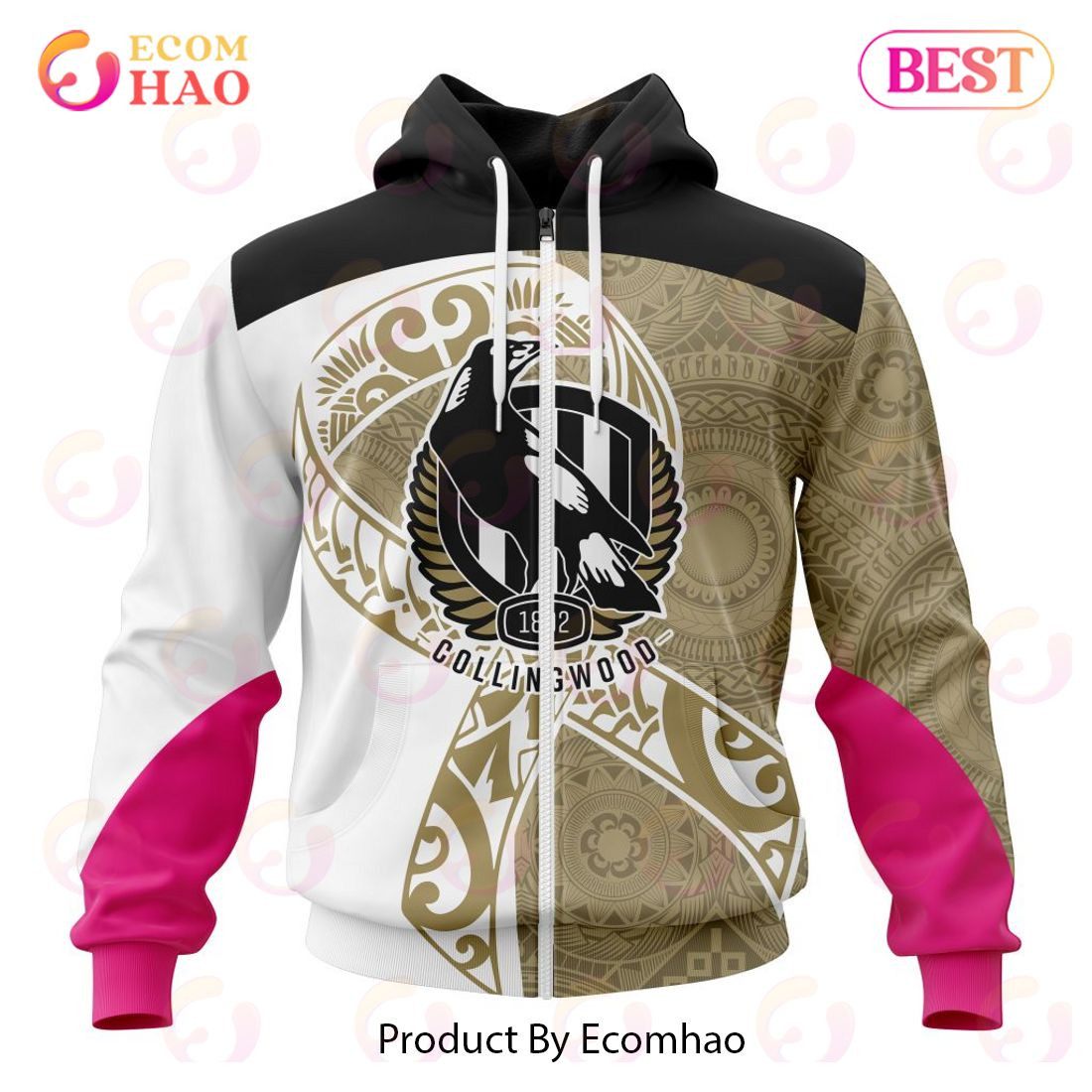 AFL Collingwood Football Club Specialized Kits Samoa Fight Cancer 3D Hoodie, Zip Hoodie, Man - Women, Warm, Premium Quality HZ0501