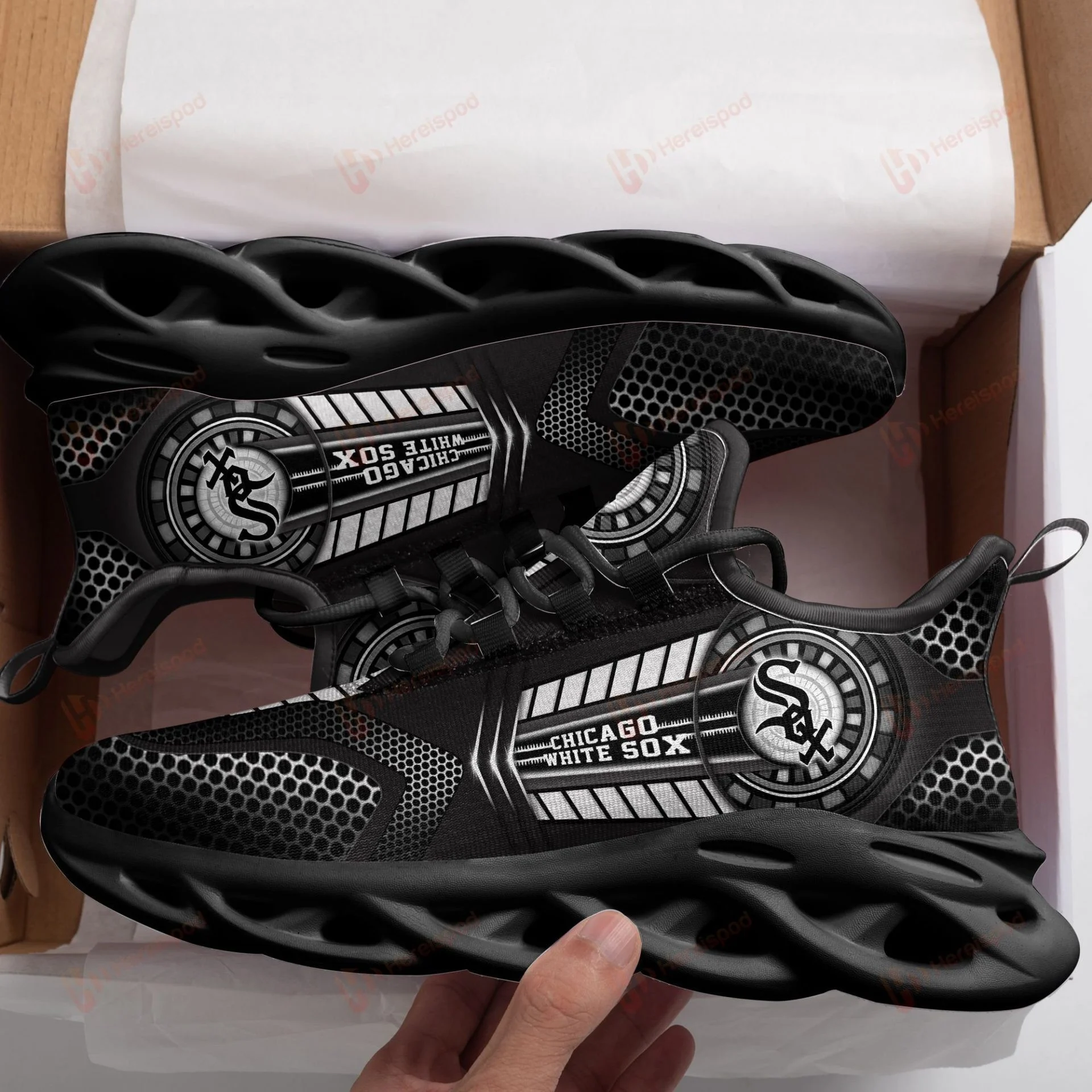 Custom MLB Chicago White Sox Max Soul Shoes V4 Men Women MS0601