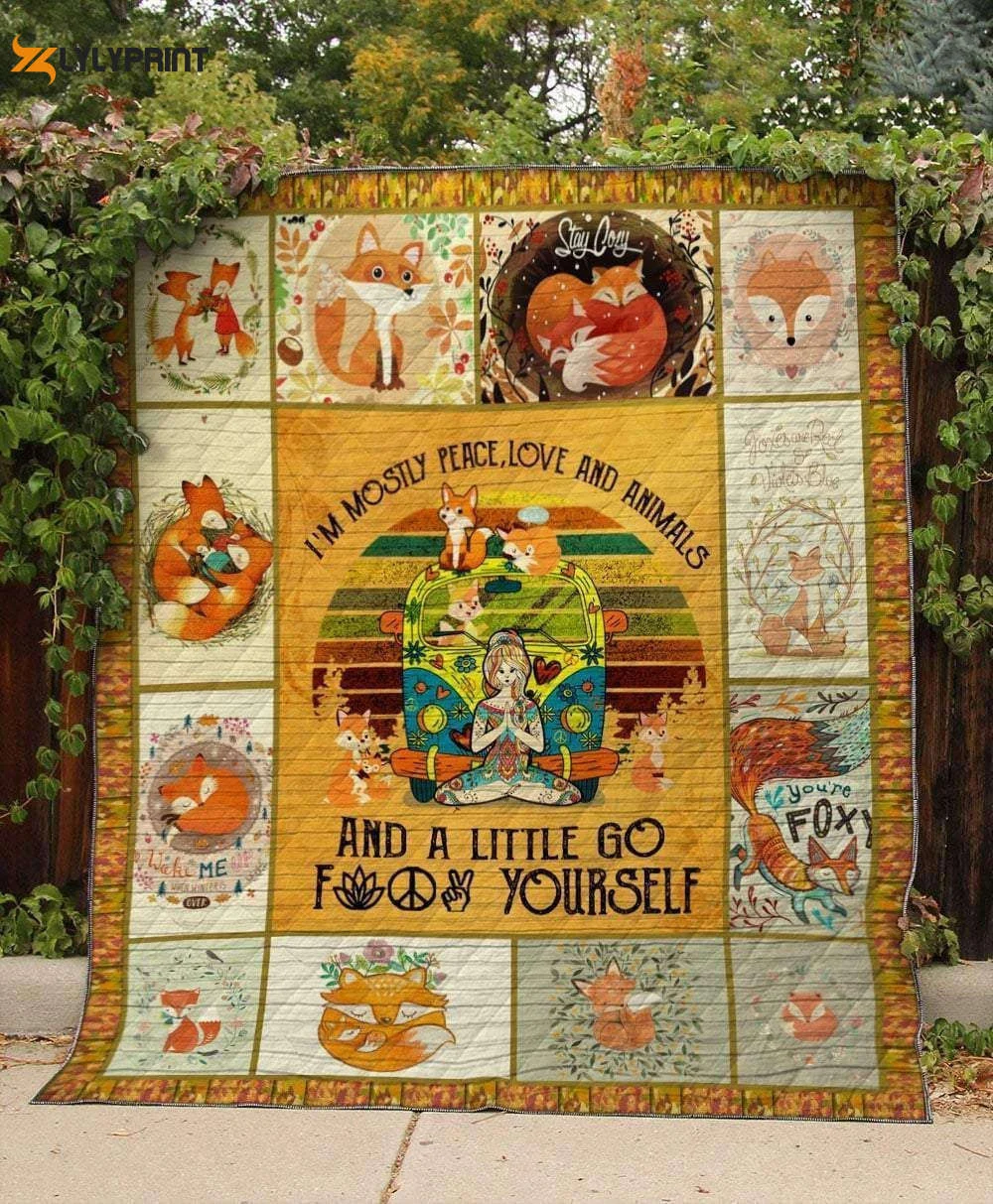 A Little Go Foxcustomized 3D Customized Quilt , Soft Quilt, King Size, All Season Cozy Quilt QB0901