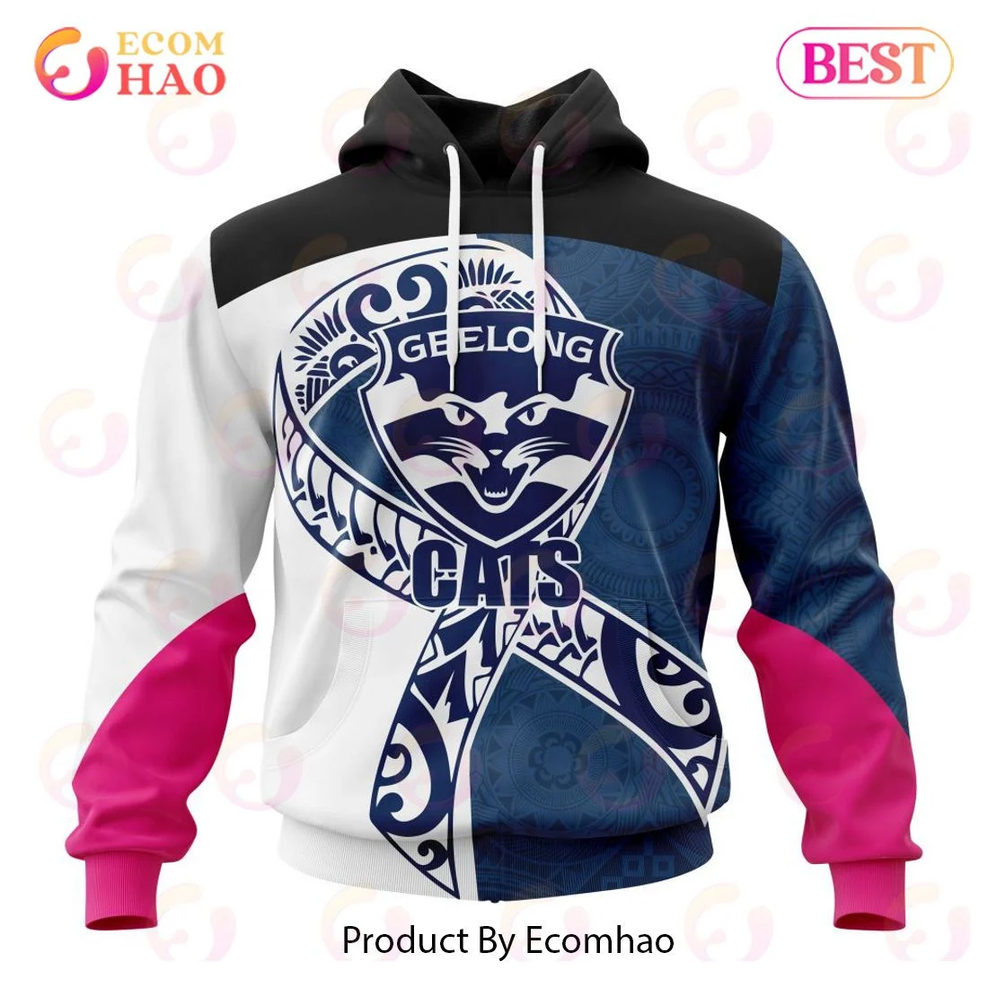 AFL Geelong Football Club Specialized Kits Samoa Fight Cancer 3D Hoodie, Zip Hoodie, Man - Women, Warm, Premium Quality HZ0501