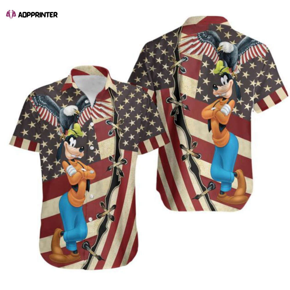 Goofy Hawaiian shirt 4th July US Flag Patriot Day Goofy Hawaii shirt HW0601