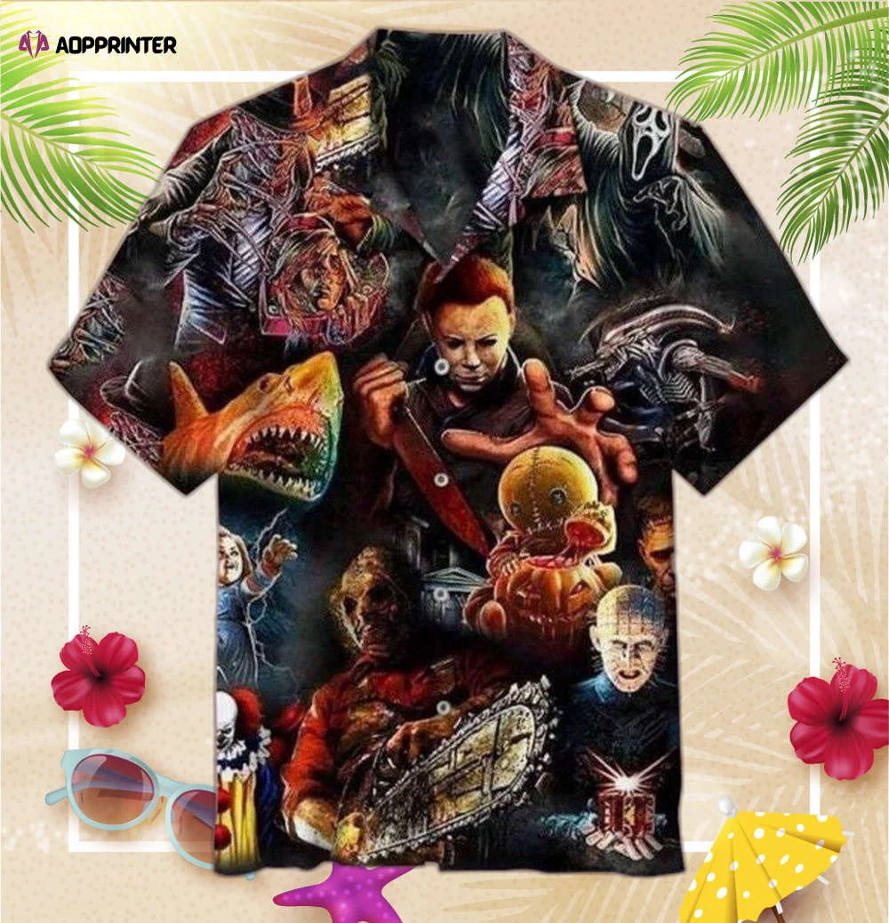 Horror 3D All Over Print Hawaiian Shirt, Horror Character Hawaiian Shirt, For Men Women HW0601