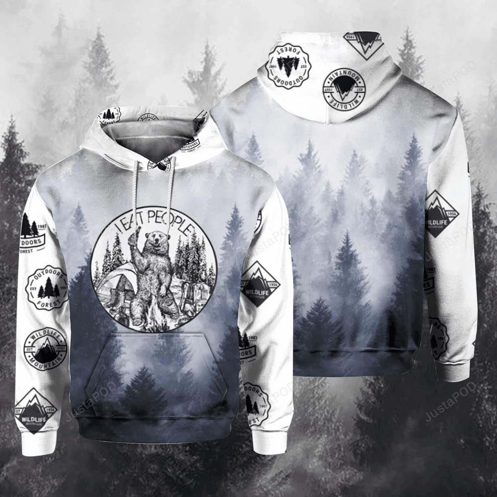 Bear in Forest 3D All Over Print Hoodie, Zip-up Hoodie HZ0501