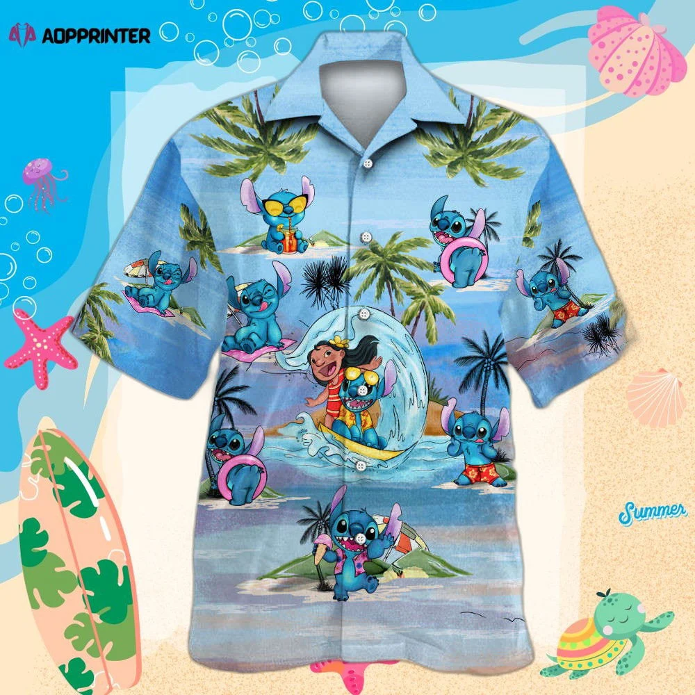 Stitch 11 Hawaiian Shirt Shorts Summer 2023 Hot HW0601