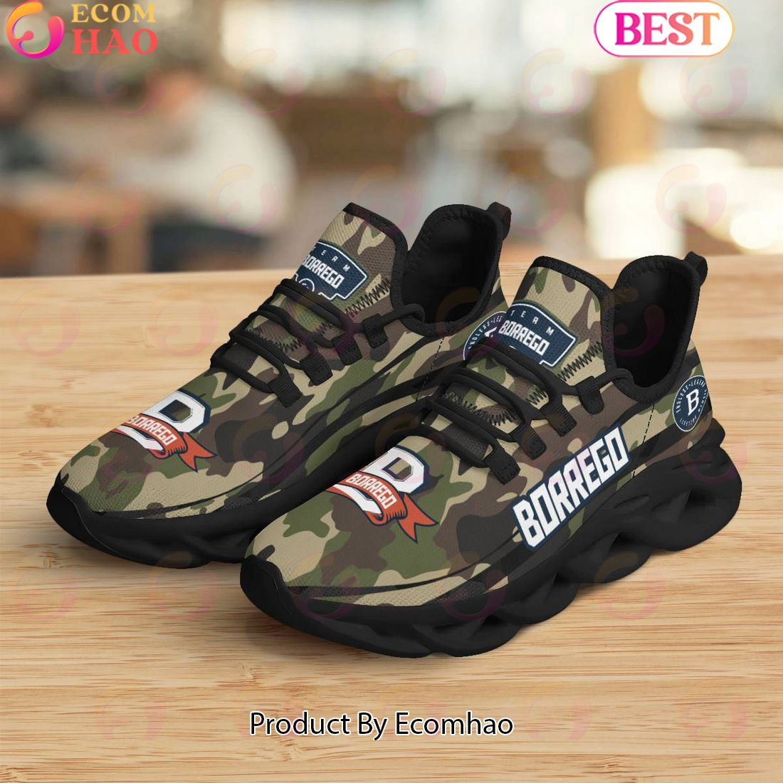Borrego Endless Legend Lifetime Member Special Camo Military Design Max Soul Shoes, Sneakers  Unisex sneakers MS0601