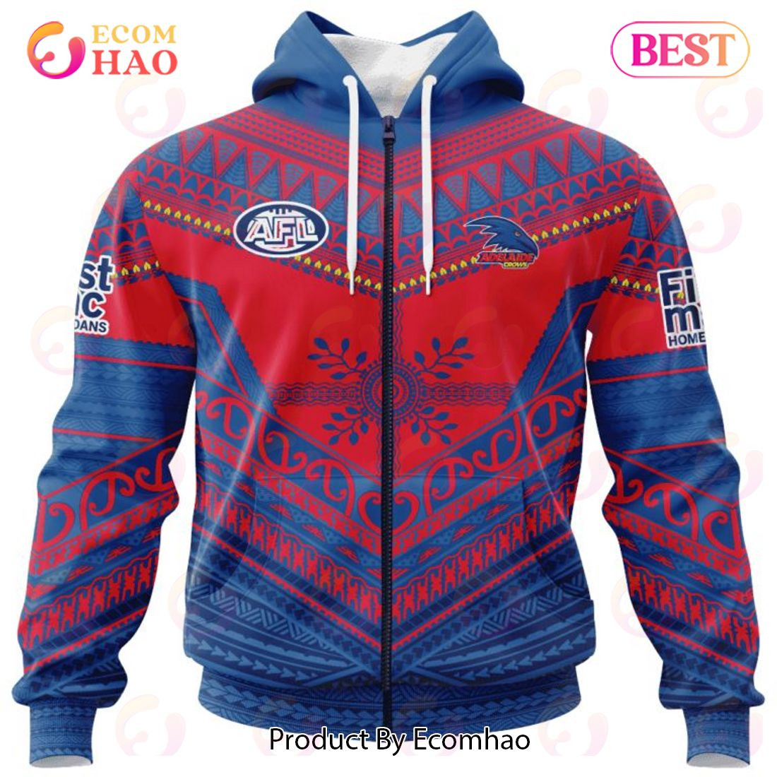 AFL Adelaide Crows Special Pasifika Design 3D Hoodie, Zip Hoodie, Man - Women, Warm, Premium Quality HZ0501